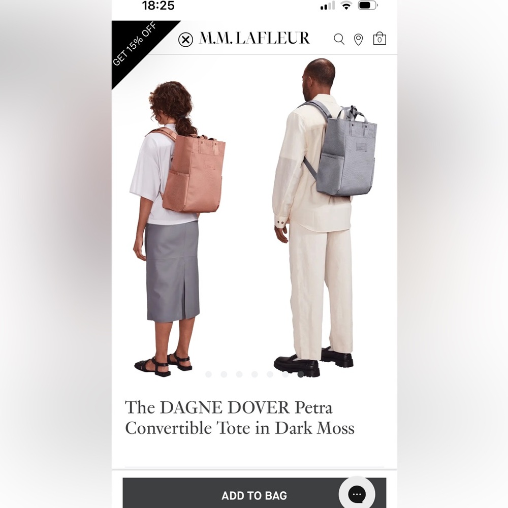 Dagne Dover Petra Convertable Bag in MOSS - Picture 5 of 12